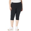 image:imageMarika Womens Plus Size Uma High Rise Pocket Tummy Control Capri LeggingBlack