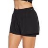 image:imageMarika Womens Ember Back Zippered Pocket Active ShortBlack