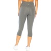image:imageMarika Womens Brooke High Rise Tummy Control Capri LeggingHeathered Black