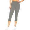 image:imageMarika Womens Brooke High Rise Tummy Control Capri LeggingHeathered Black