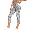 image:imageMarika Womens Carson High Rise Pocket Capri LeggingBlack Mini Textured Animal