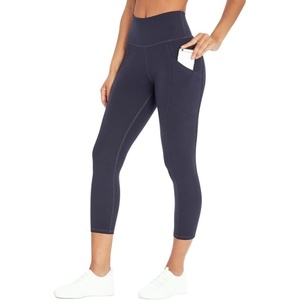 image:imageMarika Womens Drew High Waist Tummy Control MidCalf LeggingsMidnight Blue