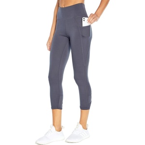 image:imageMarika Womens Ruby High Rise Side Pocket Capri LeggingOmbre Blue